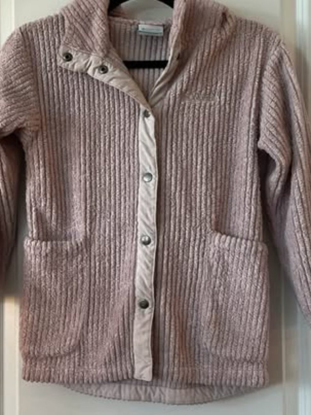 Columbia Ribbed Fleece Hooded Jacket - Size M 10-12